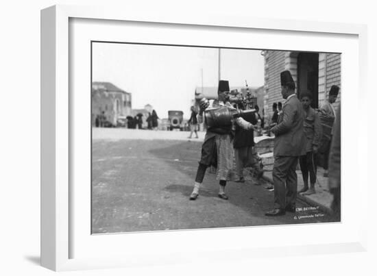 A Lemonade Seller, Beiruit, Lebanon, C1920s-C1930s-null-Framed Giclee Print