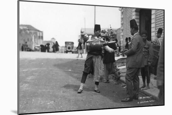 A Lemonade Seller, Beiruit, Lebanon, C1920s-C1930s-null-Mounted Giclee Print