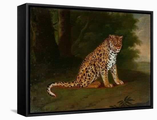 A Leopard in a Landscape-Jacques-Laurent Agasse-Framed Stretched Canvas