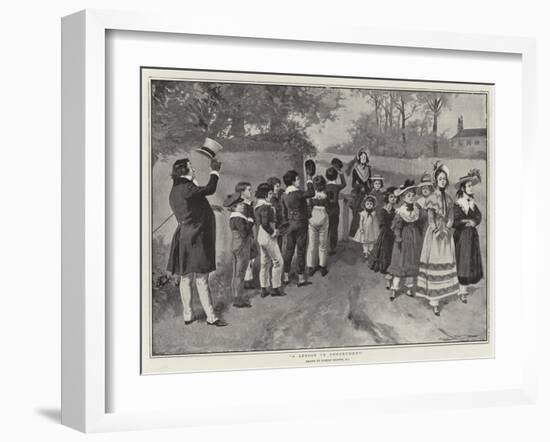 A Lesson in Deportment-Gordon Frederick Browne-Framed Giclee Print