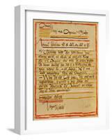 A Letter by Egon Schiele to the Sisters Edith and Adele Harms, Dec.10, 1914-Egon Schiele-Framed Giclee Print