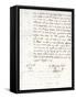 A Letter by Oliver Cromwell to Cardinal Mazarin, 4 December 1657-Oliver Cromwell-Framed Stretched Canvas