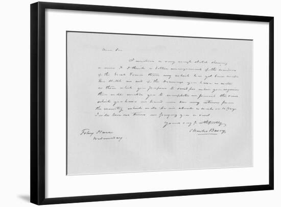A letter from Charles Barry, c1840 (1904)-Sir Charles Barry-Framed Giclee Print