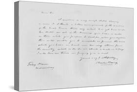 A letter from Charles Barry, c1840 (1904)-Sir Charles Barry-Stretched Canvas