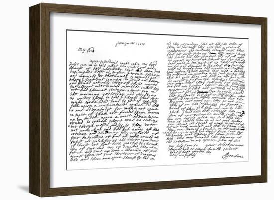 A Letter from Graham of Claverhouse, Viscount Dundee, 1629-John Graham-Framed Giclee Print