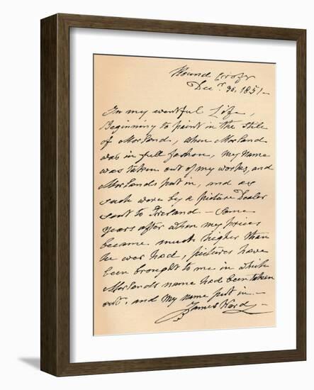 A letter from James Ward, 1851 (1904)-James Ward-Framed Giclee Print