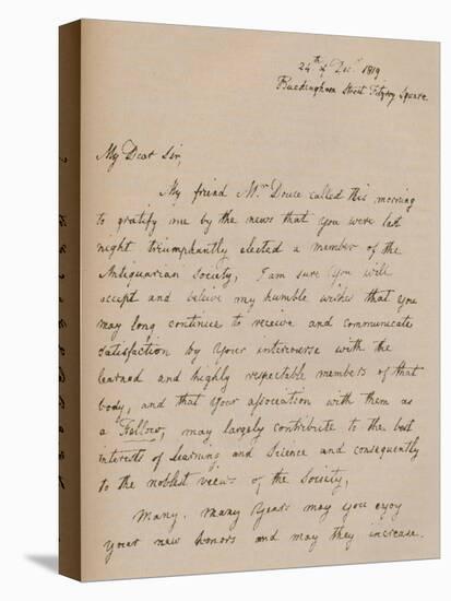 A letter from John Flaxman, 24 December 1819 (1904)-John Flaxman-Stretched Canvas