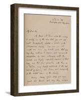 A letter from John Flaxman, 24 December 1819 (1904)-John Flaxman-Framed Giclee Print