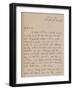 A letter from John Flaxman, 24 December 1819 (1904)-John Flaxman-Framed Giclee Print