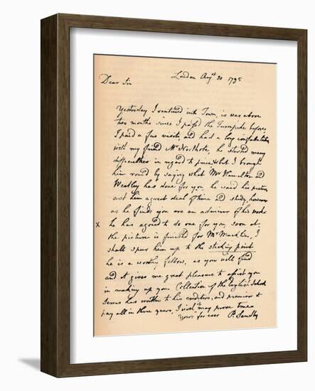 A letter from Paul Sandby, 1795 (1904)-Paul Sandby-Framed Giclee Print