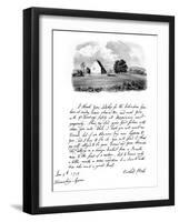 A Letter from Sir Richard Steele, and a View of His Cottage at Haverstock Hill, 1713-Richard Steele-Framed Giclee Print