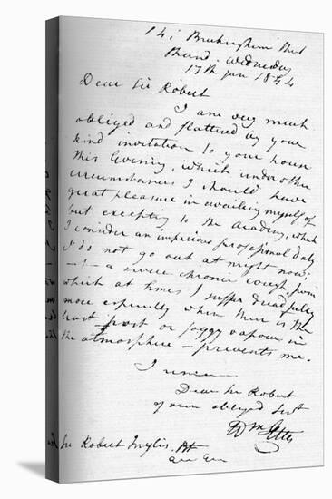 A letter from William Etty, 17 January 1844 (1904)-William Etty-Stretched Canvas