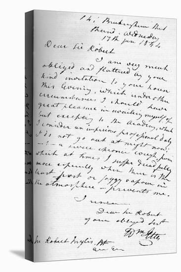 A letter from William Etty, 17 January 1844 (1904)-William Etty-Stretched Canvas