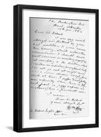 A letter from William Etty, 17 January 1844 (1904)-William Etty-Framed Giclee Print