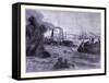 A Levee Breach at the Mississippi United States of America-null-Framed Stretched Canvas