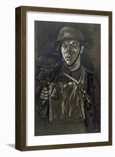 A Lewis Gunner of a Yorkshire Regiment, from British Artists at the Front, Continuation of the…-Eric Henri Kennington-Framed Giclee Print