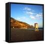 A Lifeguard's Lookout Box on the Deserted Beach at Souqia, South Crete-PaulCowan-Framed Stretched Canvas