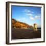 A Lifeguard's Lookout Box on the Deserted Beach at Souqia, South Crete-PaulCowan-Framed Photographic Print