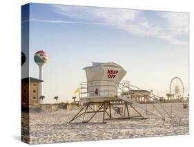 A Lifeguard Station in the Early Morning on Pensacola Beach, Florida.-Colin D Young-Stretched Canvas