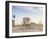 A Lifeguard Station in the Early Morning on Pensacola Beach, Florida.-Colin D Young-Framed Photographic Print