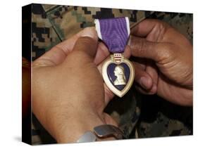 A Light Armored Vehicle Commander was Awarded the Purple Heart-Stocktrek Images-Stretched Canvas