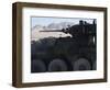 A Light Armored Vehicle Fires its 25Mm Bushmaster Chain Gun-null-Framed Photographic Print