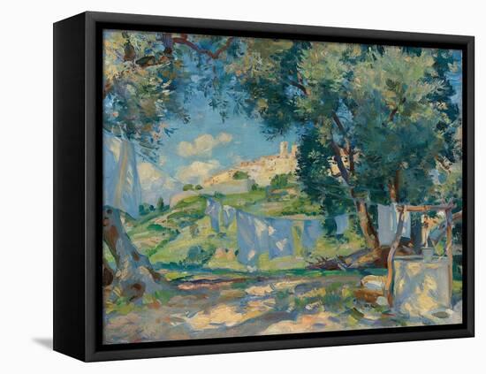 A Light Breeze, Biot, Provence, (Oil on Canvas)-Wilfred Gabriel de Glehn-Framed Stretched Canvas
