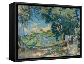 A Light Breeze, Biot, Provence, (Oil on Canvas)-Wilfred Gabriel de Glehn-Framed Stretched Canvas