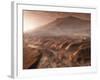 A Light Fog Forms in a Desiccated Gully in Gale Crater, Mars-Stocktrek Images-Framed Photographic Print