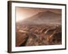 A Light Fog Forms in a Desiccated Gully in Gale Crater, Mars-Stocktrek Images-Framed Photographic Print