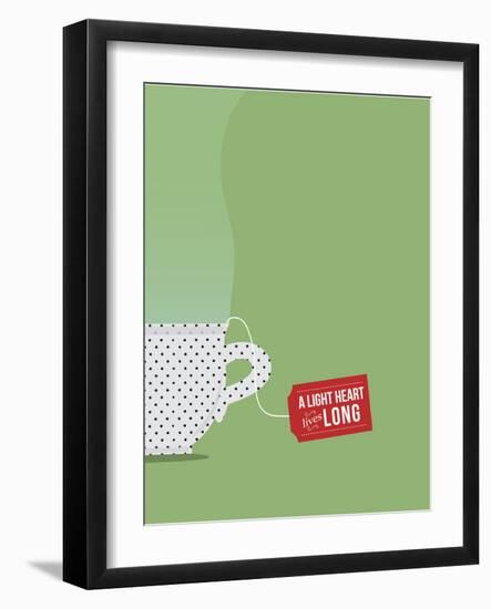 A Light Heart Lives Long-null-Framed Art Print