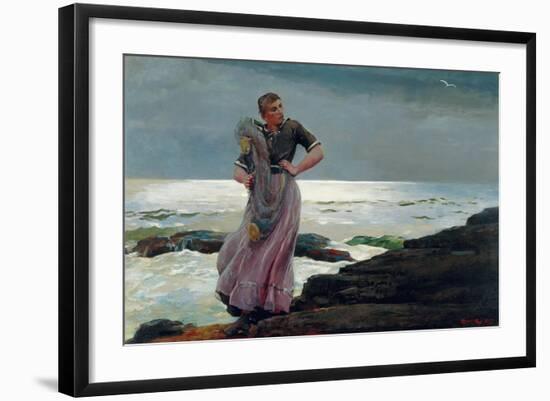 A Light on the Sea, 1897-Winslow Homer-Framed Giclee Print