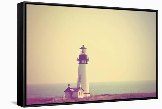 A Lighthouse in the Fog-graphicphoto-Framed Stretched Canvas