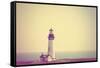 A Lighthouse in the Fog-graphicphoto-Framed Stretched Canvas