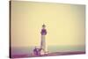 A Lighthouse in the Fog-graphicphoto-Stretched Canvas