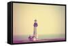 A Lighthouse in the Fog-graphicphoto-Framed Stretched Canvas