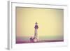 A Lighthouse in the Fog-graphicphoto-Framed Photographic Print