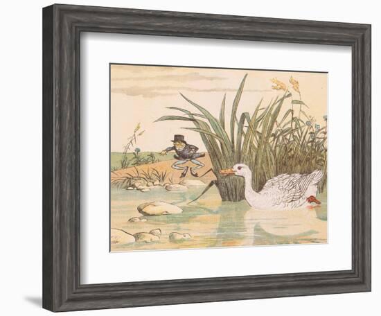 A Lily White Duck Gobbled Him Up-Randolph Caldecott-Framed Giclee Print