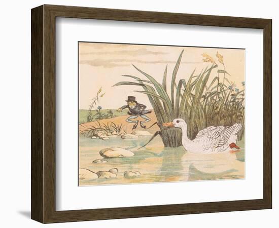 A Lily White Duck Gobbled Him Up-Randolph Caldecott-Framed Giclee Print