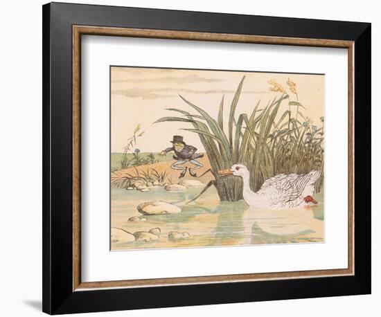 A Lily White Duck Gobbled Him Up-Randolph Caldecott-Framed Giclee Print