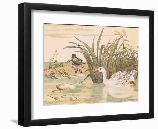 A Lily White Duck Gobbled Him Up-Randolph Caldecott-Framed Giclee Print