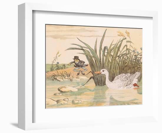 A Lily White Duck Gobbled Him Up-Randolph Caldecott-Framed Giclee Print