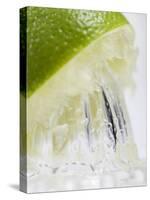 A Lime Being Juiced-null-Stretched Canvas
