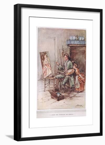 A Limner Who Travelled the Country, Illustration from 'The Vicar of Wakefield' by Oliver…-Margaret Jameson-Framed Giclee Print