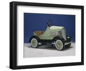 A Lincoln Continental Pedal Car, Finished with Chrome, Lime and Forest Green Paint, Circa 1935-null-Framed Giclee Print