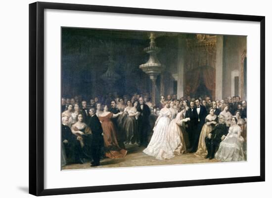 A Lincoln Reception at the White House, 1863-Francis Bicknell Carpenter-Framed Giclee Print