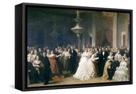 A Lincoln Reception at the White House, 1863-Francis Bicknell Carpenter-Framed Stretched Canvas