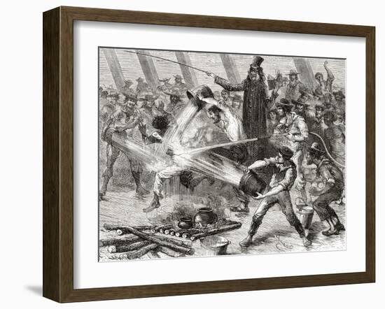 A Line Crossing Ceremony Aboard the Simon Bolivar-null-Framed Giclee Print