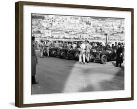 A Line of Alfa Romeos at the Monaco Grand Prix, 1934-null-Framed Photographic Print
