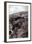 A Line of Coldstream Guardsmen with Fixed Bayonets Advancing under Fire Towards the Enemy, Battle…-Richard Caton Woodville-Framed Photographic Print